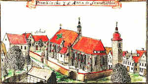 Pfar Kirche z S. Anna in Frankenstein - Koci parafialny w. Anny, widok oglny